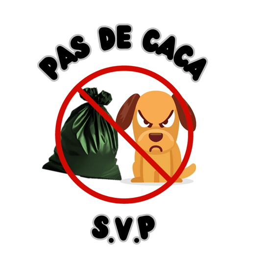 "pas de caca s.v.p" autocollant